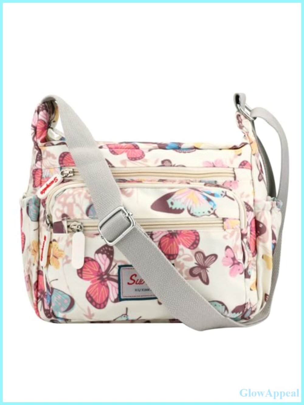 YYW Women's Crossbody Shoulder Bag Multi-Pocket Water-Resistant Polyester Nylon